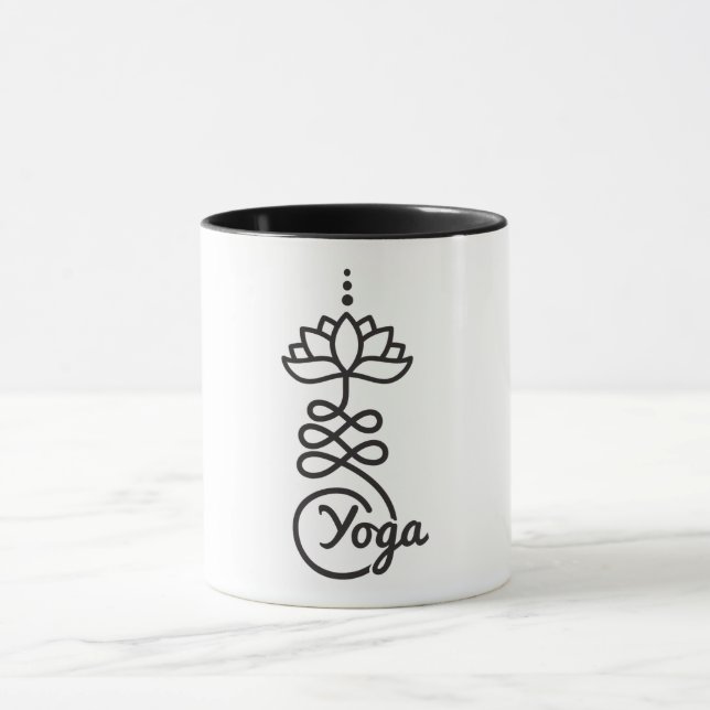 Taza Símbolo budista Lotus unalome/ yoga (Centro)