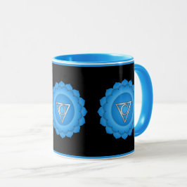 Taza Símbolo Chakra de trazo azul Mentalidad y curación