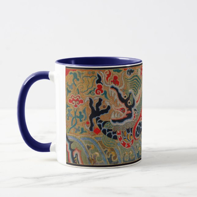 Taza Símbolo chino de dragón asiático antiguo (Izquierda)