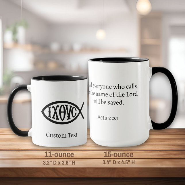 Taza Símbolo cristiano Ichthys (Subido por el creador)