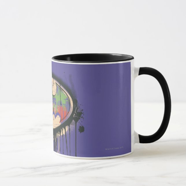 Taza Símbolo de Batman | Logotipo Verde Púrpura (Derecha)