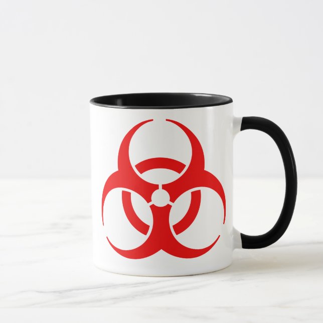 Taza Símbolo de biorriesgo rojo (Derecha)