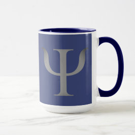 Taza Símbolo de ciencia de la psicología marina peluca