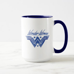Taza Símbolo de estrellas apiladas de mujer maravilla