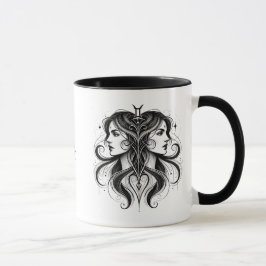 Taza Símbolo de gemelos del zodiaco de Géminis Astrolog