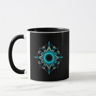 Taza Símbolo de Identidad Abstracto Futurista del Núcle
