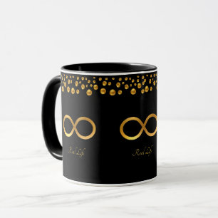 Taza Símbolo de Infinito Dorado