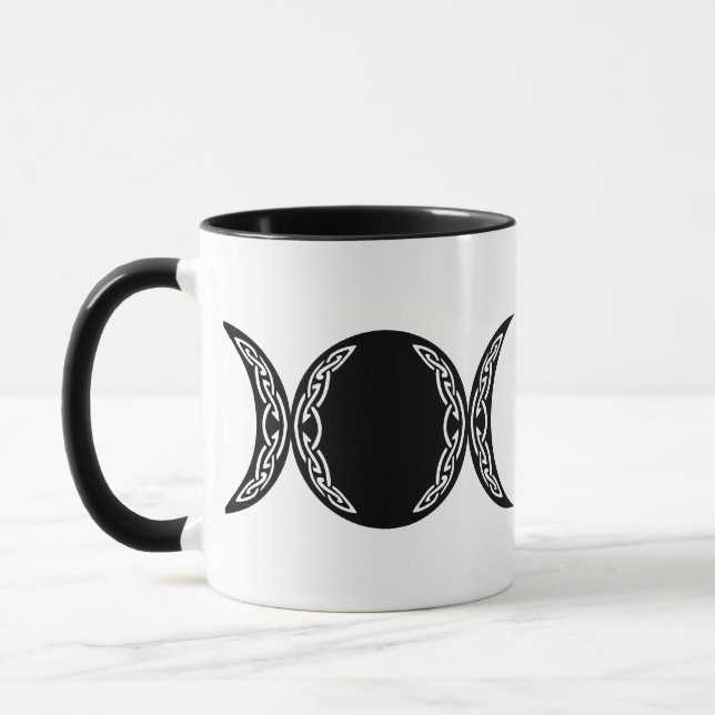 Taza Símbolo de la luna de la diosa triple (Izquierda)