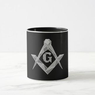 Taza símbolo de la masonería origami