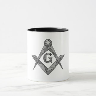 Taza símbolo de la masonería origami