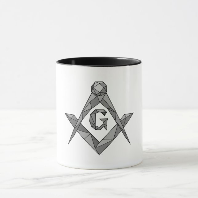 Taza símbolo de la masonería origami (Centro)