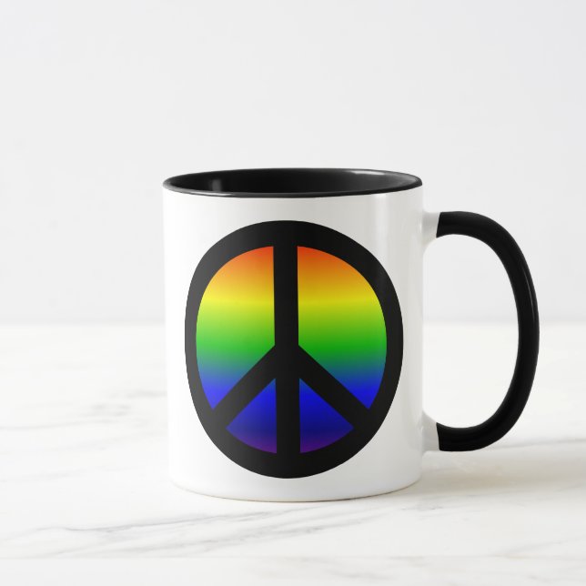 Taza Símbolo de la paz del arco iris (Derecha)