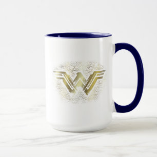 Taza Símbolo de oro cepillado de mujer maravilla