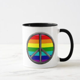 Taza Símbolo de Paz del Arcoíris Regalo del Orgullo LGB