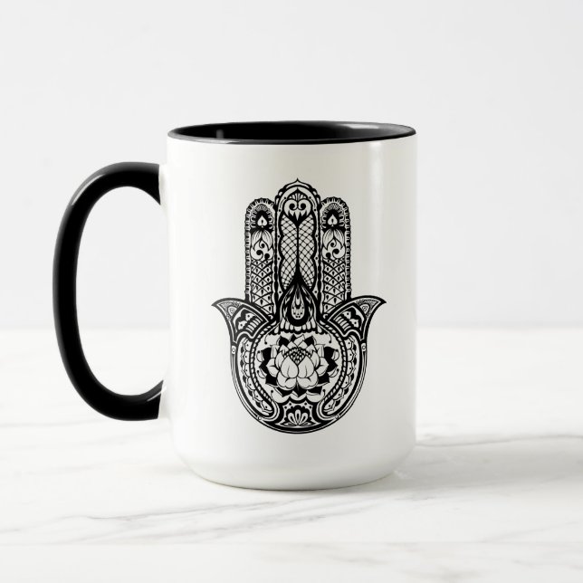 Taza Símbolo inspirado de Hamsa (Izquierda)