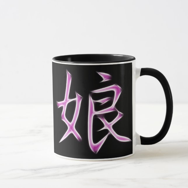 Taza Símbolo japonés de la caligrafía del kanji de la (Derecha)
