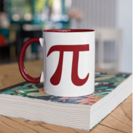 Taza Símbolo maroon pi