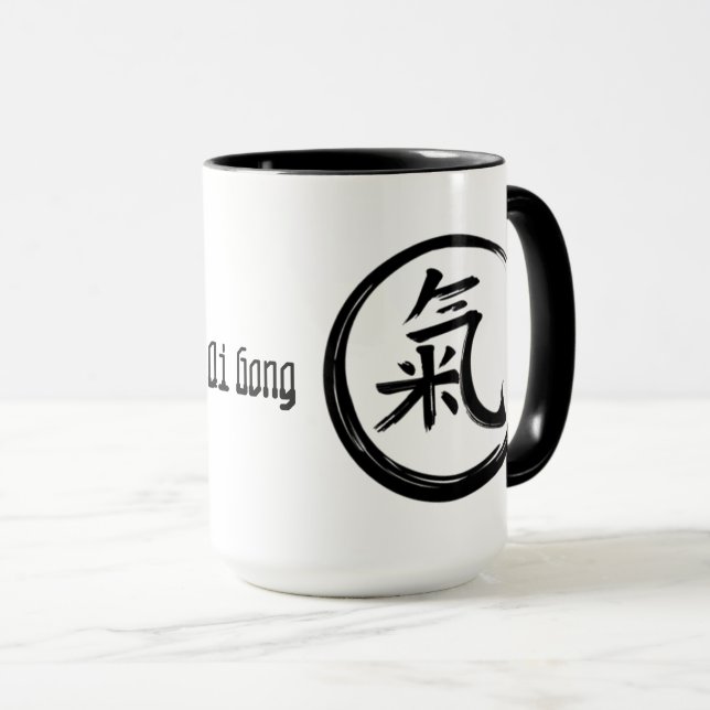 Taza Símbolo negro QiGong (Anverso derecho)