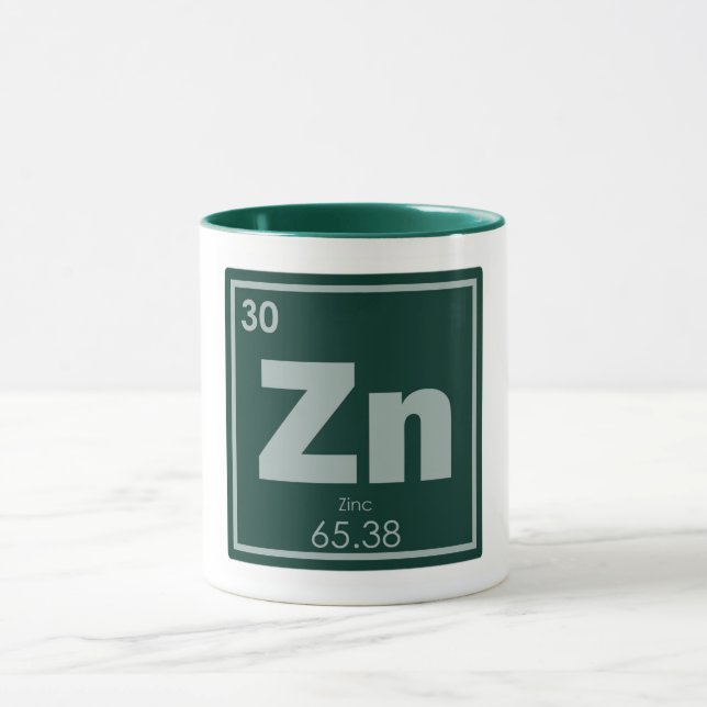 Taza Símbolo químico de zinc de fórmula química geo (Centro)