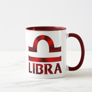 Taza Símbolo rojo del horóscopo del libra