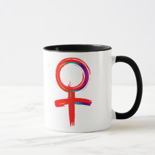 Taza Símbolo universal femenino para mujer