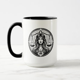 Taza Símbolo y rasgos de la libra del Rótulo del horósc