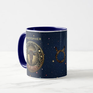 Taza Símbolo zodiacal de Tauro Toro