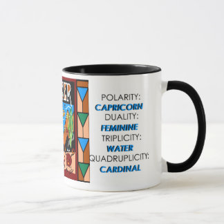 Taza Símbolo zodiaco para cáncer de Rótulo de nacimient