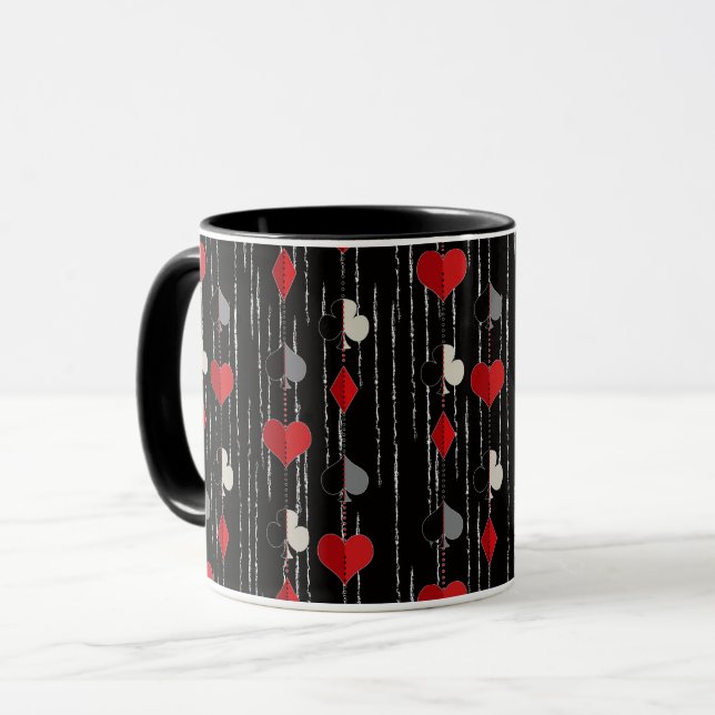 Taza Símbolos de cartas de póquer. (Anverso izquierdo)