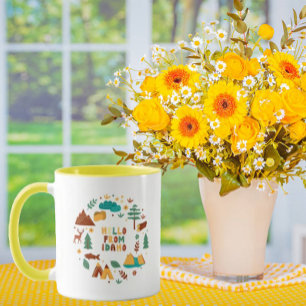 Taza Símbolos de estado del tema del vector Art Idaho