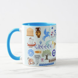 Taza Símbolos de Grecia para los amantes de los viajes