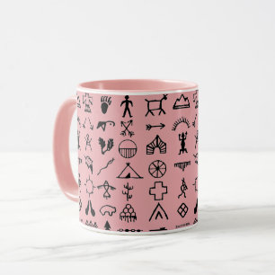 Taza Símbolos de imagen nativos estadounidenses café ta