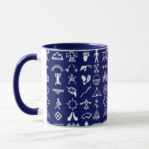 Taza Símbolos de imagen nativos estadounidenses café ta