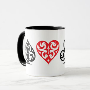 Taza Símbolos de juego de tarjetas