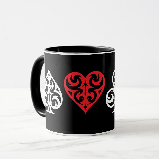 Taza Símbolos de juego de tarjetas (Anverso izquierdo)