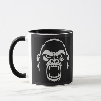Taza Simio Enojado-Simio Tranquilo - Logotipo de Stress