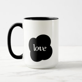 Taza Simple black and white scripture Two-Tone mug 