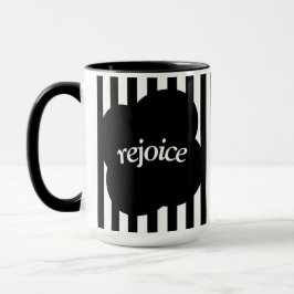 Taza Simple black and white scripture Two-Tone mug 