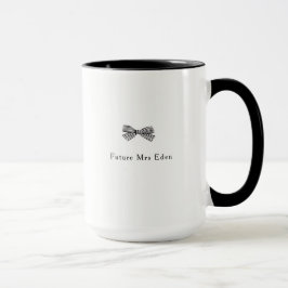 Taza Simple Bonito Bow Futuro Sra Bridal Shower Gift