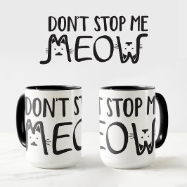 Taza Simple divertido gato blanco negro mamá gato papá 