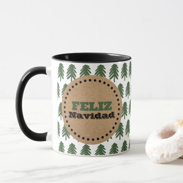 Taza Simple Feliz Navidad (Con donut)