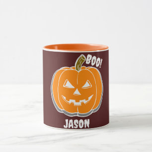Taza Simple Happy Halloween calabaza de miedo