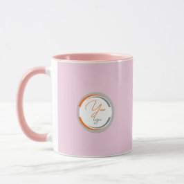 Taza Simple Logo QR Code Business Pink