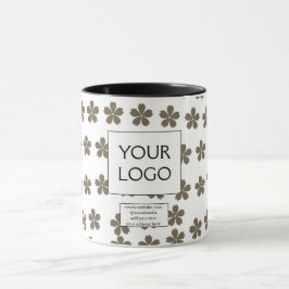 Taza simple minimal agregue su logo/diseño aquí negocio