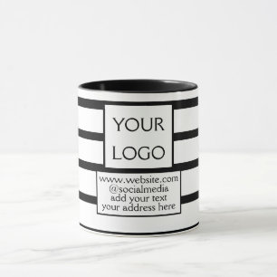 Taza simple minimal agregue su logo/diseño aquí negocio