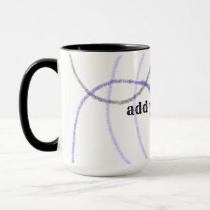 Taza simple mínimo añadir el texto monograma foto cof