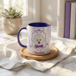 Taza Simple Moderna con Nombre y Foto de Mascota