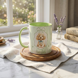 Taza Simple Moderna con Nombre y Foto de Mascota