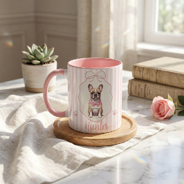 Taza Simple Moderna con Nombre y Foto de Mascota