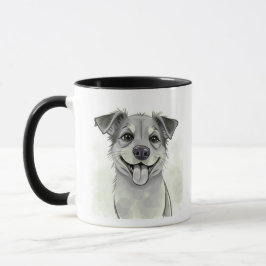 Taza Simple Personalizada con Foto de Mascota y No
